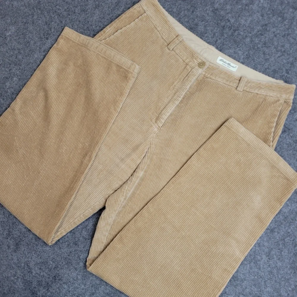 VTG Eddie Bauer Corduroy Pants Womens 12 Brown Grandma Core Retro Y2K Indie